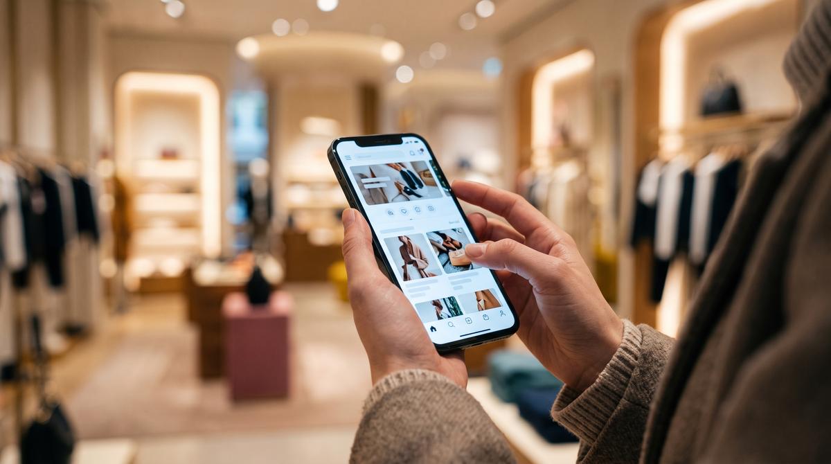 Mobile shopping app interface for eCommerce web design in Dubai